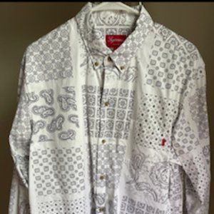 Men's Supreme Button Down Bandana Shirt (Limited Edition)